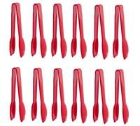 Giwnhvx 12 pinze da portata cucchiaio forchetta smerlato utensili da portata salumi parti di ricambio per feste cibo antipasti rosso