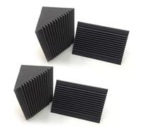 Giwnhvx 12 Pz Schiuma Acustica Studio Assorbimento Isolante Basso Carbonio/Nero Parete Angolare Insonorizzante 12 x 12 x 24 Cm