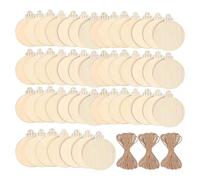 Giwnhvx 120 fette di legno da 8,9 cm in legno fai da te ornamenti natalizi non finiti preforati cerchi di legno per artigianato centrotavola