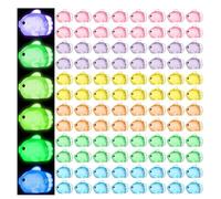 Giwnhvx 120 Pezzi Mini Glow Fish Miniatura Statua Piccola Resina Pesce Piatto Figura per Miniatura Paesaggio Vasi di Fiori Micro