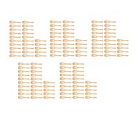 Giwnhvx 125Pcs Mini Cucchiaio In Legno Fatto A Mano Gelato Zucchero Marmellata Miele Caffè Cucchiaino Cucina Condimento Sale Senape Cucchiaio