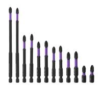 Giwnhvx 12PCS 25-150mm Magnetico Impact Bit antiscivolo Cacciavite Bit Set per Trapano Elettrico