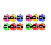 Giwnhvx 12PCS Contatore della mano 4 cifre Meccanico Palm Click Counter Colori Assortiti Mano Tenere Contatore Clicker con anello di metallo