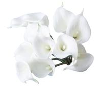 Giwnhvx 12pz Calla Simulazione Fiore Artificiale Decorazione della casa - Bianca