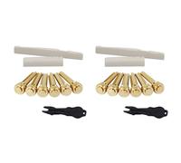 Giwnhvx 12X Sostituzione Pin Cavalletto Dado Corda per Chitarra Acustica (Pin in e Dado in Oso)