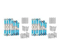 Giwnhvx 14x per 144001 1/14 RC Ricambi Auto Metallo Collegamento Servo Sterzo Rod Cravatta Set di Aste, Blu