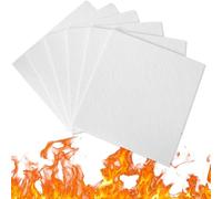 Giwnhvx 15 fogli di carta isolante in fibra di ceramica, carta ignifuga per forno a microonde, materiali per fai da te per forno e camino
