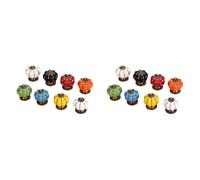 Giwnhvx 16 maniglie in ceramica a forma di zucca, 38 mm, per cassetti, armadietti, porte, maniglie a foro singolo