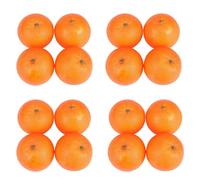Giwnhvx 16 Pezzi di Plastica Morbida Simulazione Arancione Frutta Casa Decorazione Borgogna