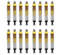 Giwnhvx 16 Pezzi Serie Ammortizzatore 108Mm Lega di Alluminio, Montaggio Posteriore Molla Ammortizzatore Sospensione per 1/10 RC Auto-Giallo