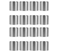 Giwnhvx 16 stampi rotondi in acciaio inox per mousse, biscotti, torte, pasticceria, per torte, fondente, ecc