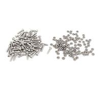 Giwnhvx 160 viti in acciaio inox 304: 60 viti M2 x 8 mm e 100 dadi esagonali M2 metrici, DIN934 per bullone
