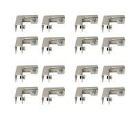 Giwnhvx 16Pcs L Tipo di Vetro Clip di Fissaggio 2 Vie Connettori in Vetro per 6-10Mm Mobili Hardware Accessori in Vetro