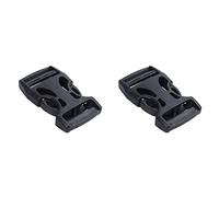 Giwnhvx 16PZ Fermaglio in Plastica con Sgancio Rapido Laterale per Fettuccia da 25 mm Nera