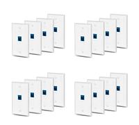 Giwnhvx 16X Cat6 Ethernet Piastra da parete Presa 1 Porta RJ45 Rete femmina a femmina Accoppiatore Jack Piastra Bianco & Blu