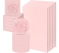 Giwnhvx 18 blocchi di gomma per intagliare timbri rosa morbidi linoleum kit per incidere timbri in gomma morbida artigianato