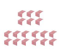 Giwnhvx 18 Pezzi A Righe Tavolo di Nozze Poliestere Tavolo Rosso A Righe Design Tovaglia Deco 12 X 108 Pollici