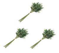 Giwnhvx 18 Pezzi Serie Foglie Di Eucalipto Artificiali Plastica Mazzo per la Casa Decorazione di Nozze di Natale Falso Fogliame Finte Banconote Pianta A Foglie Verde
