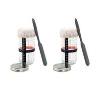 Giwnhvx 2 barattoli ermetici in vetro per lievito naturale, con coperchio e kit di fermentazione per impasto in scala