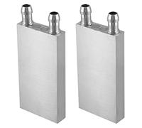 Giwnhvx 2 blocchi di raffreddamento ad acqua liquida in alluminio per computer CPU radiatore per PC e laptop CPU sistema dissipatore di calore argento (80 mm)