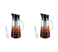 Giwnhvx 2 caffettiere a , macchina per caff , brocca per t in vetro e coperchio ermetico, 1,2 l