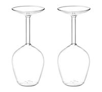 Giwnhvx 2 calici da vino a stelo lungo capovolto, stravaganti, calici da vino a stelo lungo capovolto