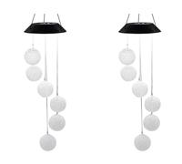 Giwnhvx 2 campanelli a sospesi a energia solare per esterni, Windchimes Outdoor Yard Garden Decor Best Gifts per la mamma