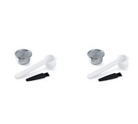 Giwnhvx 2 capsule ricaricabili in acciaio inox per macchina da caffè espresso con filtro riutilizzabile