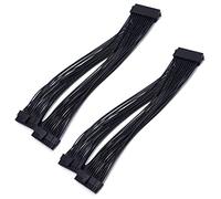 Giwnhvx 2 cavi di prolunga per alimentazione ATX 24 pin, da 1 a 2 porte, da maschio a femmina, splitter 24 pin