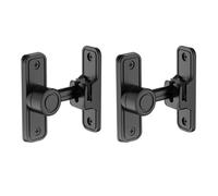 Giwnhvx 2 chiavistelli resistenti per cancelli ad angolo retto a 90 gradi, serratura antifurto per porta scorrevole per giardino, nero