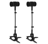 Giwnhvx 2 clip per microfono a condensatore per strumento per flauto, clarinetto, obo-piccolo, supporti di supporto universali, supporto per microfono