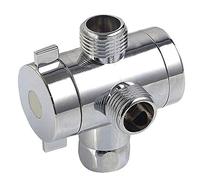 Giwnhvx 2 connettori adattatori a forma di T a 3 vie per tubo ad angolo per tubo flessibile per vasca da bagno doccia braccio deviatore per WC