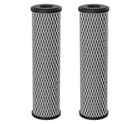 Giwnhvx 2 filtri per acqua al carbonio standard da 25,4 cm per tutta la casa, filtro di ricambio per sedimenti e sapore e odori