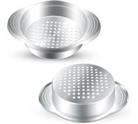 Giwnhvx 2 filtri per lattine in acciaio inox, per tonni, colino per alimenti, colino per sgocciolare olio, in metallo