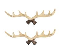 Giwnhvx 2 ganci da parete vintage a forma di corna di cervo, 28 cm, appendiabiti da parete, appendiabiti per chiavi, gancio decorativo da parete, A