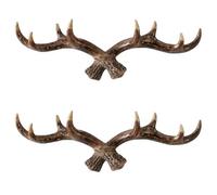 Giwnhvx 2 ganci da parete vintage a forma di corna di cervo, 28 cm, appendiabiti da parete, appendiabiti per chiavi, gancio decorativo da parete, B