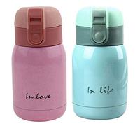 Giwnhvx 2 mini bottiglie in acciaio inox per ombelico (/rosa) 200 ml