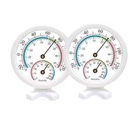 Giwnhvx 2 mini termometro igrometro da interni 2 in 1 per temperatura e umidità esterna per parete, bianco