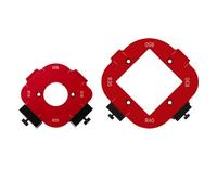 Giwnhvx 2 modelli di router per lavorazione del legno R10-R50 Radius Jig 4 in 1 modello di posizionamento dell'angolo dell'arco, raggio angolare
