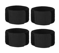 Giwnhvx 2 paia di parastinchi da calcio, fascia fissa per evitare che cadano, fascia elastica regolabile, per sport, colore nero