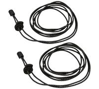 Giwnhvx 2 paia di serrature di chiusura con lacci elasticizzati in pizzo elasticizzato riflettente, per a piedi, escursionismo, 110 cm, colore: nero