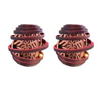 Giwnhvx 2 Pezzi 3D Doppia Spirale Fiocchi di Neve Ornamento di Natale 3D Legno Spirale di Neve Sfera di Natale Decorazione Appeso