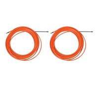 Giwnhvx 2 pezzi 4 mm 15 metri arancione guida dispositivo nylon elettrico cavo spinto estrattori condotto serpente Rodder pesce nastro filo