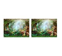 Giwnhvx 2 pezzi 7X5Ft Lavabile Tessuto Fotografia Sfondo Fiaba Onirico Vita Sfondo Fotografico per Foto Studios Bambini