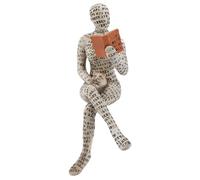 Giwnhvx 2 Pezzi Che Leggono Donne Pensatori Statua Polpa di Donne Che Leggono Figurine Scultura di Arte Astratta Scultura di Donne Che Leggono
