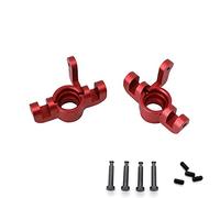 Giwnhvx 2 pezzi di metallo anteriore sterzo Knuckles Block Mandrino per Lasernut U4 4WD 1/10 RC auto parti di aggiornamento accessori, rosso