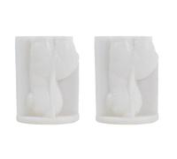 Giwnhvx 2 pezzi fai da te carino animale profumato candela sapone artigianato regali fare resina gesso stampo gel di silice