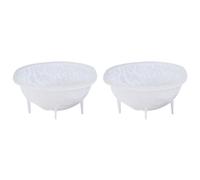 Giwnhvx 2 pezzi Halloween 3D cervello forma candela stampo bianco 9,3 x 8,5 x 4 cm per la fabbricazione di candele in resina pilastro aromaterapia candela sapone fiore artigianato