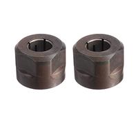 Giwnhvx 2 pezzi nero metallo pinza dado tuffo router parti 12,7 millimetri centro foro diametro 22,5 x 27 mm