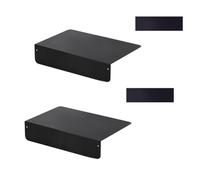 Giwnhvx 2 Pezzi Piastra di Prolunga Foratura per Frigorifero Domestico Estensione Laterale per Ripiano di Stoccaggio 20x10 cm Nero